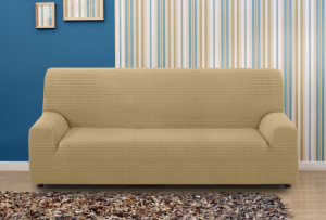 Ибица Беж. Европейский чехол на 4-ёх местный диван. Универсальный