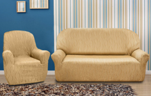 Тоскана Беж комплект чехлов (на диван и 2 кресла)